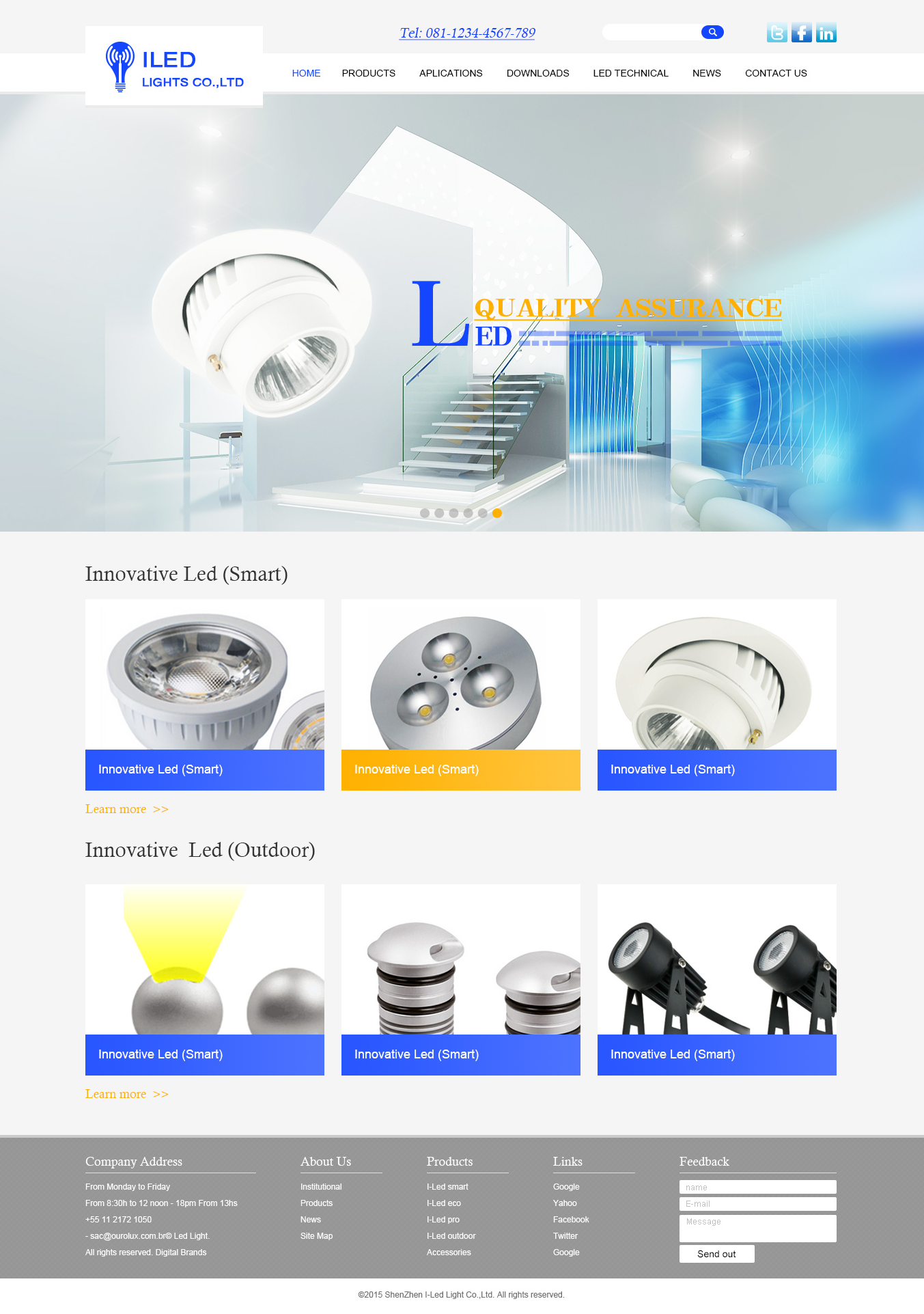 i-led-lights网站效果图【深一集团】深圳网络公司_深圳做网站_深圳建网站